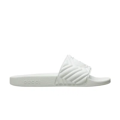 Pre-owned Gucci Quilted Slide 'white' | Men's Size 8