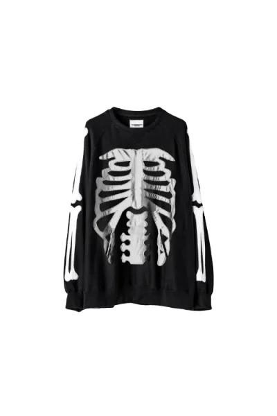 Takahiromiyashita The Soloist Black & White Crewneck Sweater In Black