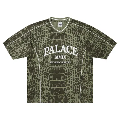 Pre-owned Palace Veritas Mesh Jersey 'croc' | Green | Men's Size M