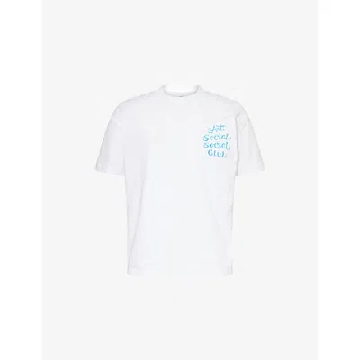 Anti Social Social Club Mens Airbrushed Short-sleeve Cotton T-shirt White In White