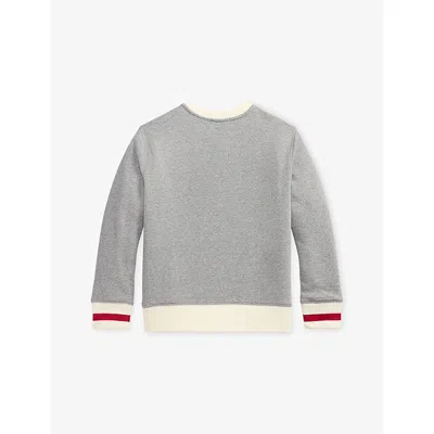 Polo Ralph Lauren Graphic Crew-neck Sweatshirt In Gray