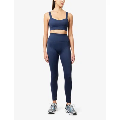 Sisterly Tribe Womens Softsculpt High-rise Gym Leggings Navy In Blue