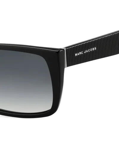 Marc Jacobs Icon Rectangle-frame Sunglasses In Black