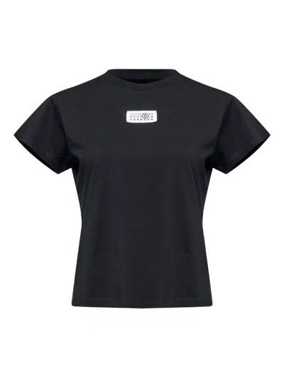 Mm6 Maison Margiela Mm6 By Maison Margiela Numeric Cotton Jersey T-shirt In Black