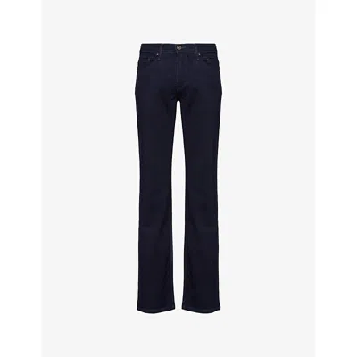 Paige Mens Normandie Straight-leg Corduroy Trousers Irvington In Blue