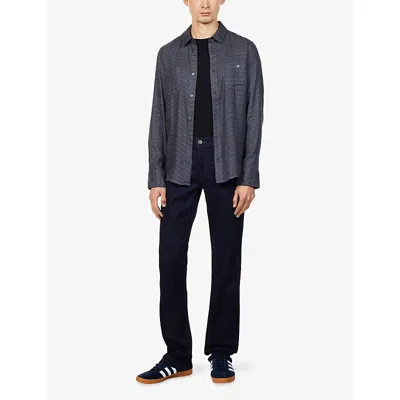 Paige Mens Normandie Straight-leg Corduroy Trousers Irvington In Blue