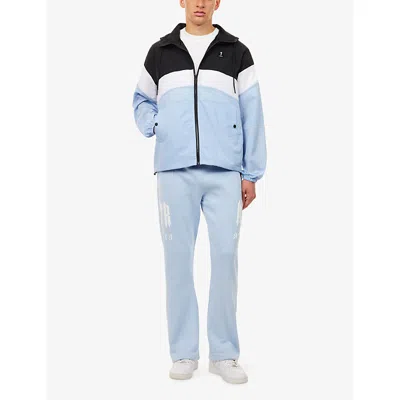 Trapstar Mens Irongate Metal Logo-embroidered Shell Windbreaker Blue In Blue