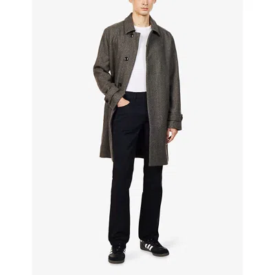 Paige Mens Macneil Straight-leg Cotton-twill Trousers Black In Black