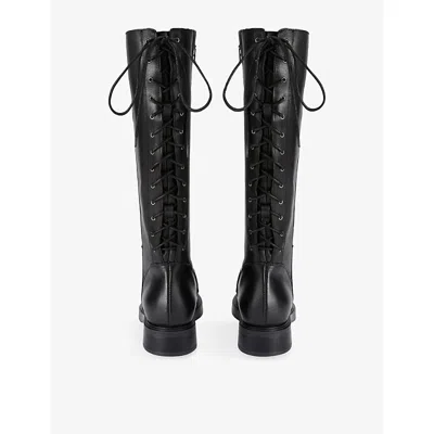 Carvela Womens Trento Leather Knee-high Boots Black Eur 38/5 Uk In Black