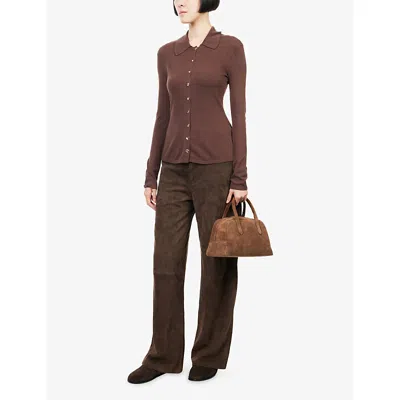 4th & Reckless Womens Joely Knitted Top Chocolate In Brown
