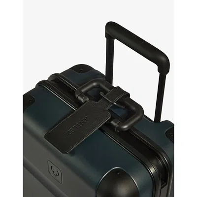 Antler Heritage Leather Luggage Tag Basalt In Gold