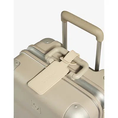 Antler Heritage Leather Luggage Tag Sandstone In Brown