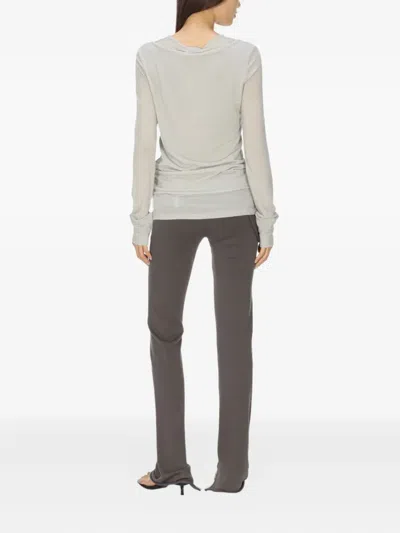 Open Yy Buttoned Layered T-shirt In Neutral