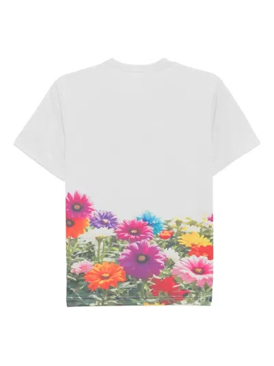 Comme Des Garçons All-over Print T-shirt In White