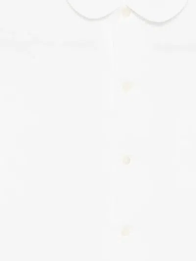 Comme Des Garçons Round-collar Shirt In White