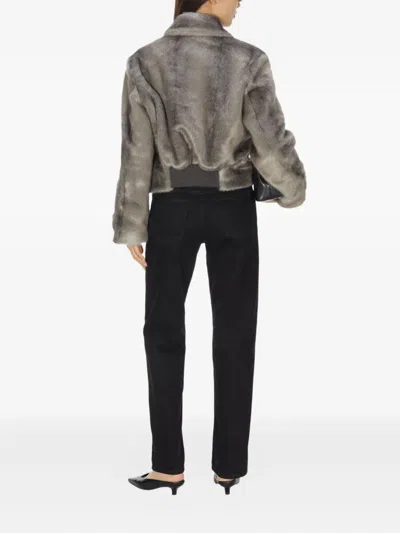 Open Yy Tab Toggle Jacket In Gray