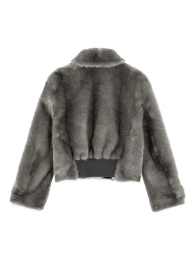 Open Yy Tab Toggle Jacket In Gray