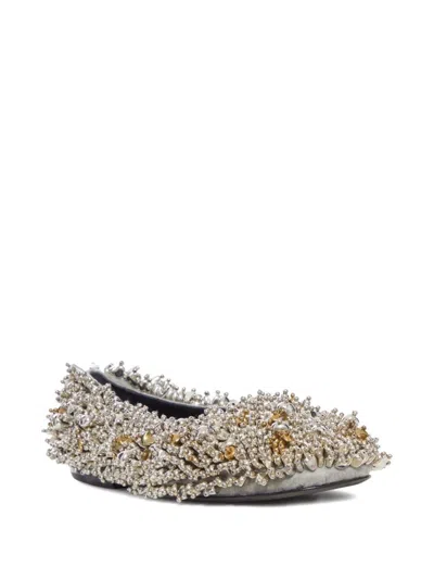 Dries Van Noten Jewel Ballerina With Three-dimensional Applications In Multi