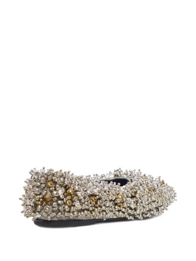 Dries Van Noten Jewel Ballerina With Three-dimensional Applications In Multi