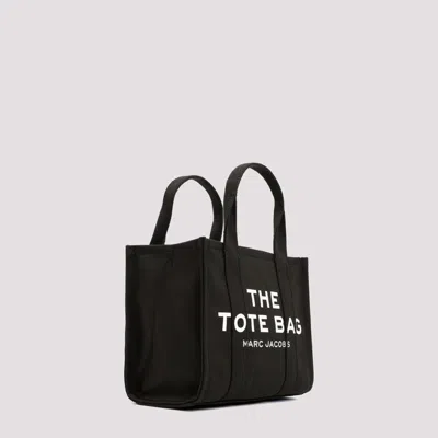 Marc Jacobs Black Canvas The Small Traveler Tote Bag In Black