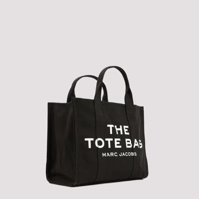 Marc Jacobs Black Canvas The Small Traveler Tote Bag In Black