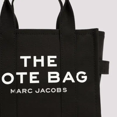 Marc Jacobs Black Canvas The Small Traveler Tote Bag In Black