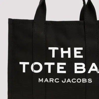 Marc Jacobs Black Canvas The Small Traveler Tote Bag In Black