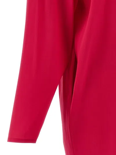 Saint Laurent Tailored Dress Featuring Structured Shoulders In Purple