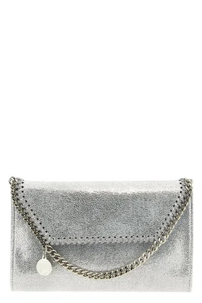 Stella Mccartney Falabella Metallic Finish Shoulder Bag In Metallic