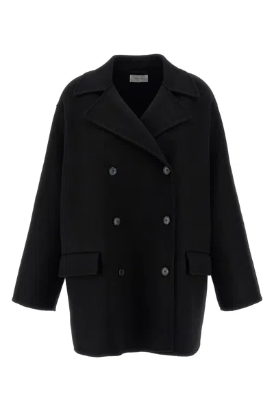 The Row 'azuron' Coat In Black
