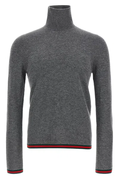 Gucci Max Mara Studio Midnight Blue Viscose Blend Teti Polo Shirt In Gray