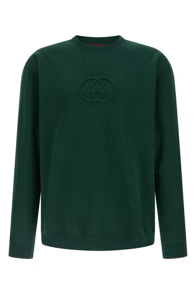 Gucci Incrocio Gg Sweatshirt In Green