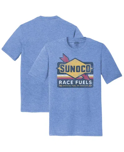 Nascar Men's Heather Blue Sunoco Tri-blend T-shirt In Blue
