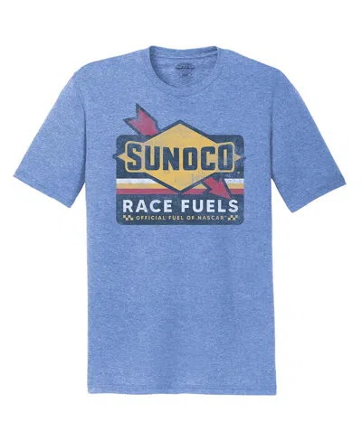 Nascar Men's Heather Blue Sunoco Tri-blend T-shirt In Blue