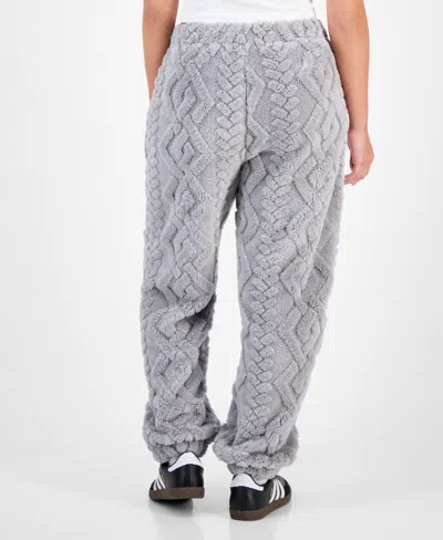 Rebelious One Rebellious One Juniors' Embossed Sherpa Jogger Pants