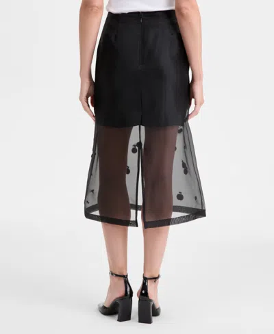On 34th Women's Embellished Organza Midi Skirt, Macy's Exclusive In Black