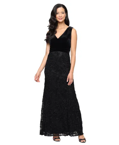 Alex Evenings Women's Sleeveless V-neck Dress In Black