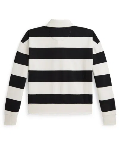 Polo Ralph Lauren Girls 7-16 Embroidered Rugby Sweatshirt In Black