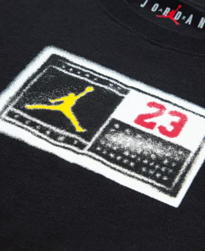 Jordan Big Boys 8-20 Stencil Tag Short-sleeve T-shirt In Black