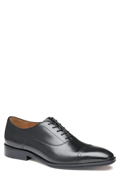 Johnston & Murphy Sullivan Cap Toe Oxford In Black