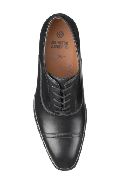 Johnston & Murphy Sullivan Cap Toe Oxford In Black