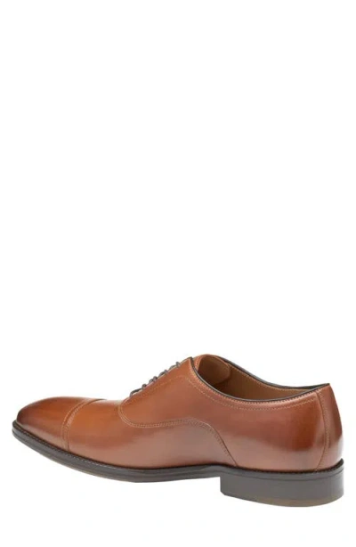 Johnston & Murphy Sullivan Cap Toe Oxford In Brown