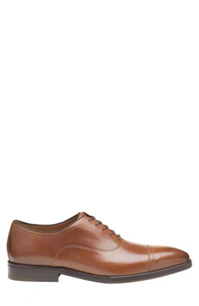 Johnston & Murphy Sullivan Cap Toe Oxford In Brown