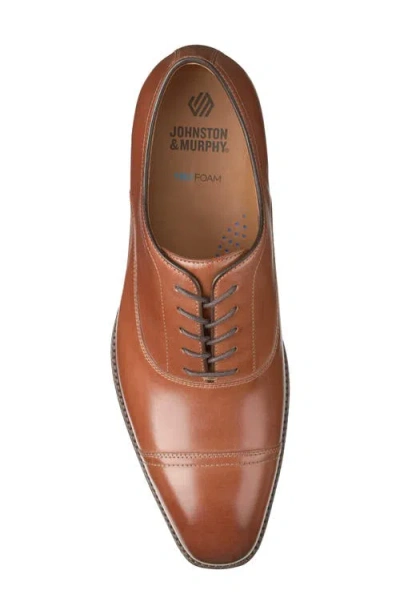 Johnston & Murphy Sullivan Cap Toe Oxford In Brown