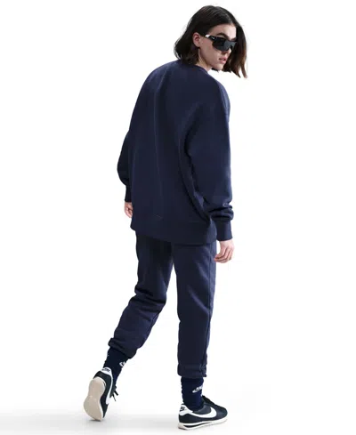 Nike Sportswear Women's Phoenix Fleece Oversized Crewneck Sweatshirt In Blue