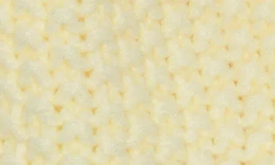 Capelli New York Seed Stitch Double Pompom Beanie & Mittens Set In Yellow