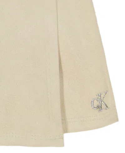 Calvin Klein Girls 4-6x 2-piece Long-sleeve Top And Skirt Set In Multi