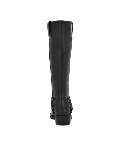 Nine West Women's Fawsta Tall Square Toe Boots In Black