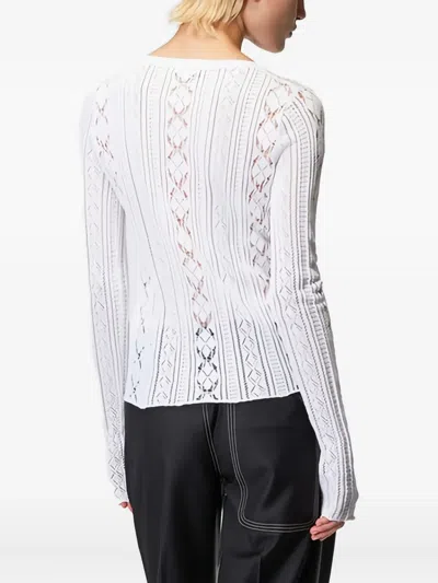 Roberto Collina Openwork Sweater In White
