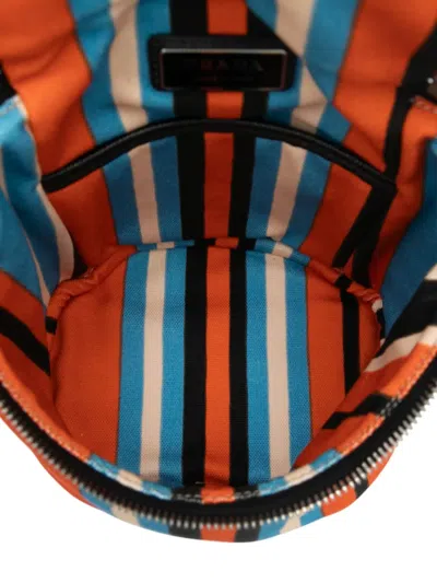 Pre-owned Prada 2013-2023 Canvas Canapa Baiadera Crossbody Bag In Orange